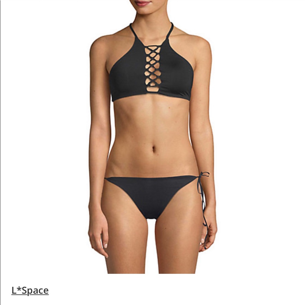 L*Space Lace-Up Bikini Top